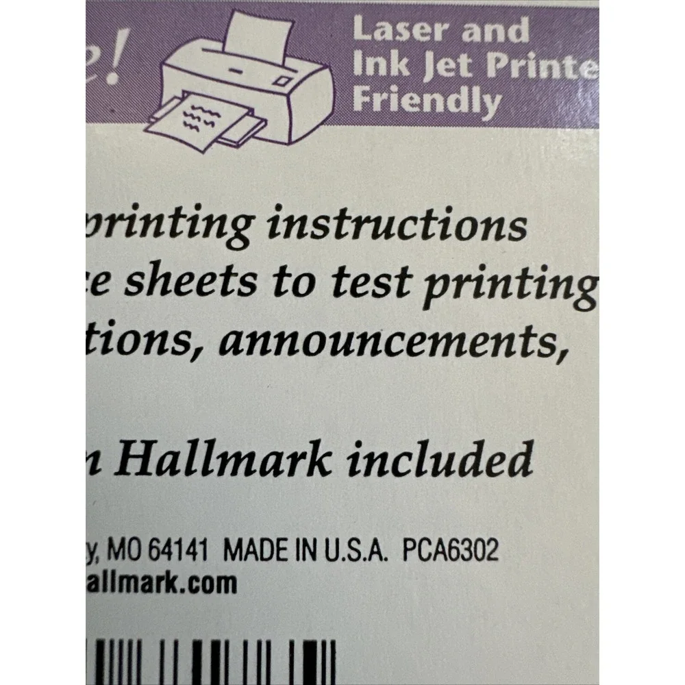VTG Hallmark Printable 10 Invitations/ Announcement Cards & Envelope| USA |2 Box